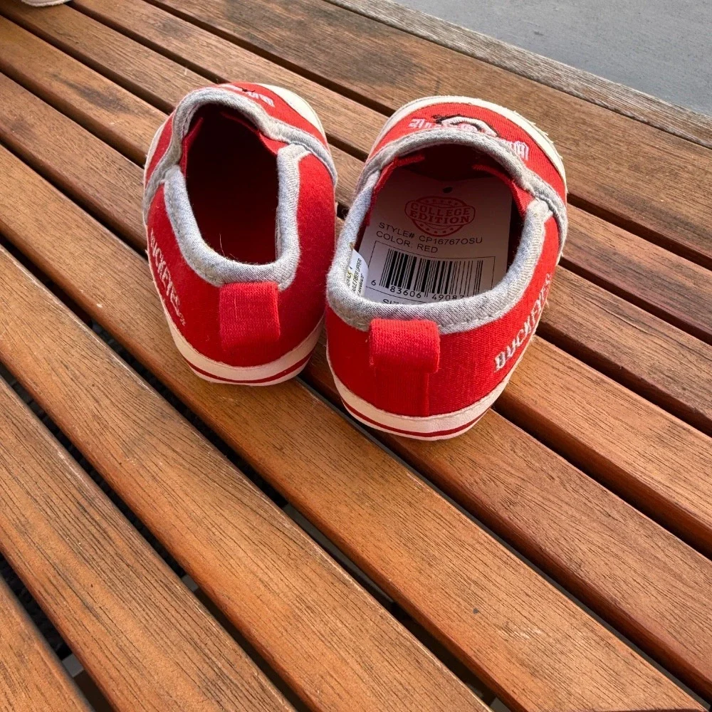 Ohio State Buckeyes Baby Shoes Infant Slip-On Sneakers Size 4